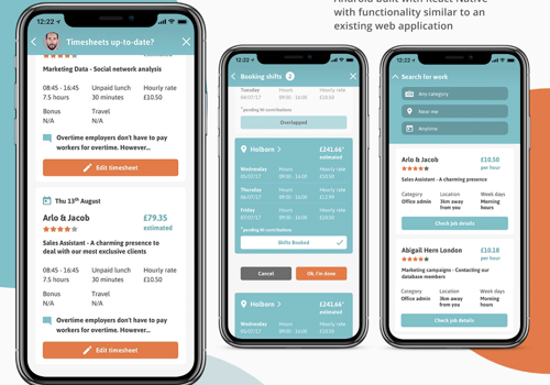 Application mobile pour plateforme de recrutement