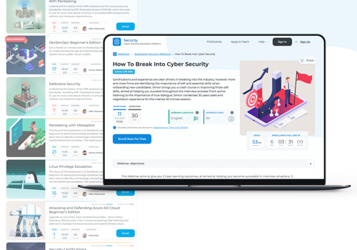 Plateforme d'apprentissage de la cybersécurité